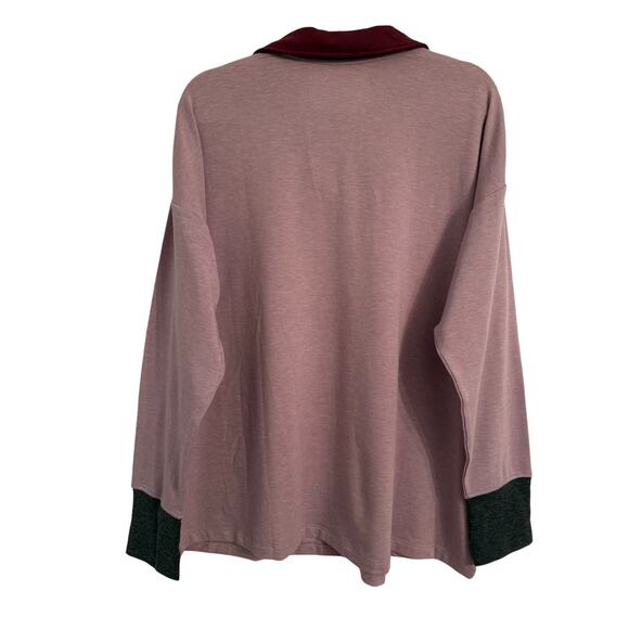 Cuddl Duds NWOT Comfortwear Soft Fleece Pullover Women's 1X Pink Lounge Comfy - Picture 3 of 7